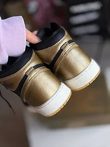 Nike Air Jordan 1 Black/Brown чорні та коричневі - black, розмір 38 - фото 9